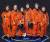 les 6 astronautes mission  Sts 112 en combinaisons orange