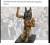 Statue Anubis, genou à terre et poing levé